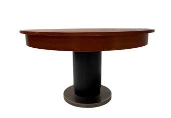 Art Deco Modernist Round Extendable Dining Room Table by Hendrik Wouda, 1931